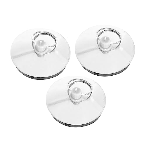 Sewroro 3 Stück Waschbeckenstöpsel Flexiblem Material Großer Abdeckfläche Dicht und Auslaufsicher Einfach zu Bedienen mit Fingerring Geeignet für Badewanne Küchenspüle und Waschtisch von Sewroro