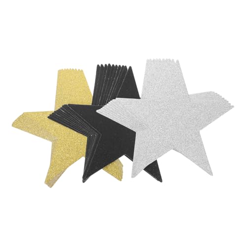 Sewroro 30 Stück Teiliges Glitzer Papierstern Handgeschnittene Fünf Punkte Sternformen aus Metallic Karton in Gold Silber und Schwarz Schimmernde Bastelsterne für Pinnwand Geburtstag und Sewroro 30 Stück Teiliges Glitzer Papierstern Handgeschnittene Fünf Punkte Sternformen aus Metallic Karton in Gold Silber und Schwarz Schimmernde Bastelsterne für Pinnwand Geburtstag und von Sewroro