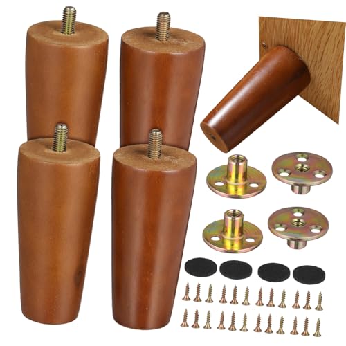 Sewroro 4 Sätze Massivholz Möbelbeine Stabile Sofafüße und Bettbeine Einfache Montage Langlebige Holzfüße für Schrank Couch und Kommode rutschfest und Sicher Sewroro 4 Sätze Massivholz Möbelbeine Stabile Sofafüße und Bettbeine Einfache Montage Langlebige Holzfüße für Schrank Couch und Kommode rutschfest und Sicher von Sewroro