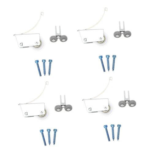 Sewroro 4 Sätze Schiebetürschienen Laufräder mit Endrolle Langlebige Türrollen für Schiebetüren Fenster und Möbel Einfache Montage Rostfrei Stabiler Halt für Kleiderschränke und Sewroro 4 Sätze Schiebetürschienen Laufräder mit Endrolle Langlebige Türrollen für Schiebetüren Fenster und Möbel Einfache Montage Rostfrei Stabiler Halt für Kleiderschränke und von Sewroro