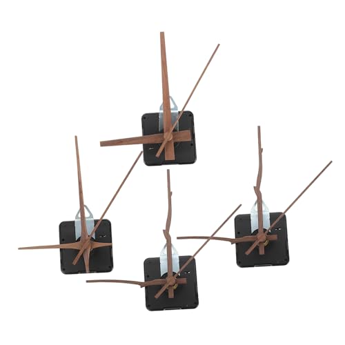Sewroro 4 Sätze Teiliges Quartz Uhrwerk mit Langlebigem Mechanismus und Verschiedenen Walnuss Zeigern DIY Uhrwerk Ersatzteile für Wanduhren Büro Wohnraum Klassenzimmer von Sewroro
