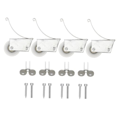 Sewroro 4 Sätze Teiliges Schiebetür Radset für Kleiderschränke Verschleißfestes Geräuscharmes Türlauf Rad mit Langlebigem Korrosionsbeständig für Glasschiebetüren Geeignet von Sewroro