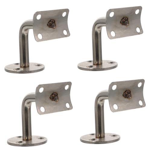Sewroro 4 Stück Edelstahl Handlaufhalter Wandhalterung Stabile Treppenwandstütze für Innenbereich Badezimmer Flur Robuste Handlaufstütze Einfache Montage von Sewroro