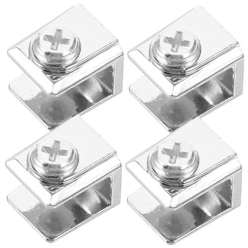 Sewroro 4 Stück Glasregalhalter aus Langlebiger Stabile Glasbodenträger mit Glatten Kanten Einfache Montage als Spiegelhalter und Glasregalstütze für Bad und Werkstatt Sewroro 4 Stück Glasregalhalter aus Langlebiger Stabile Glasbodenträger mit Glatten Kanten Einfache Montage als Spiegelhalter und Glasregalstütze für Bad und Werkstatt von Sewroro