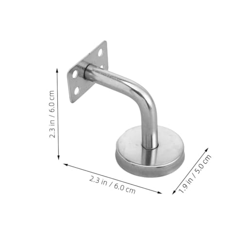 Sewroro 4 Stück Handlaufhalter aus Edelstahl Wandmontage für Innentreppen Stabile Handlaufstütze Minimalistisches Design Silberfarbener Treppenhalter Kompatibel für Vielfältige von Sewroro