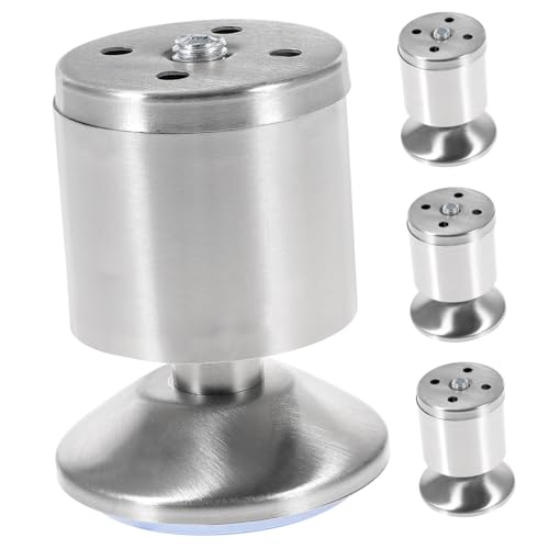 Sewroro 4 Stück Höhenverstellbare Möbelbeine aus Edelstahl Verstellbare Möbelfüße für Tv schränke Sofas Tische Robuste Metallstützen mit Rutschfestem Design und Korrosionsbeständiger von Sewroro