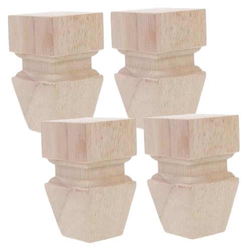 Sewroro 4 Stück Holz Tischbeine Robuste Möbelbeine für Sofa Bett und Schrank Vielseitige und Einfache Montage Langlebige Holzmöbel Füße für Modernen und Klassischen Stil von Sewroro