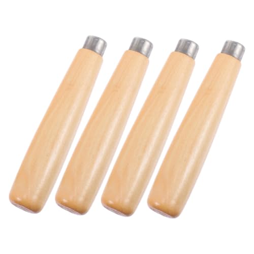 Sewroro 4 Stück Holzgriff Feilen Ersatz Ergonomisch Stabile Holzgriffe Für Feilen Handwerk Metall Holz Bearbeitung Vielseitig Und Komfortabel von Sewroro