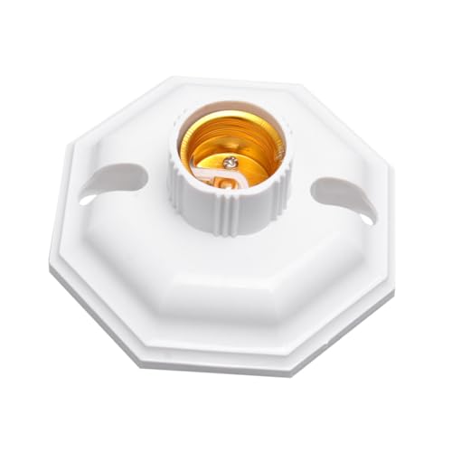 Sewroro 4 Stück Lampenfassung Octagon Schraubsockel Weiß Langlebig Hitzebeständig Vielseitig für Zuhause Büro Flur und Außenbereiche Geeignet von Sewroro