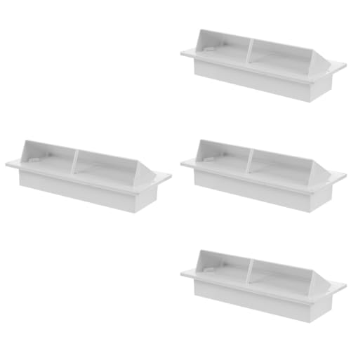 Sewroro 4 Stück Lüftungsgitter Abdeckung für Rv Boot Klimaanlage Multifunktionale Lösung für Luftzirkulation Passend für Fußbodenventile Dunstabzugshaube Weiß von Sewroro