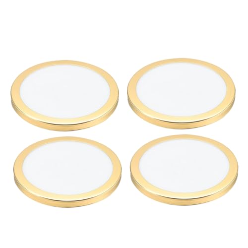 Sewroro 4 Stück Runder Lampenschirm Schutzdeckel Staubschutz für Pendelleuchten Deckenleuchten und Tischlampen mit Goldenem Ring Elegant und Praktisch von Sewroro