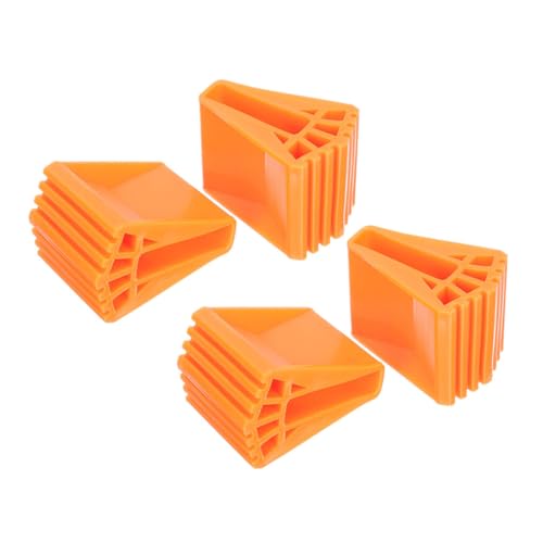 Sewroro 4 Stück Rutschfeste Leiter Gummifüße mit Vergrößerter Basis für Erhöhte Stabilität Robustes Rutschfestes Schutzpad Einfache Montage Passend für Leitern und Außentreppen in Orange von Sewroro