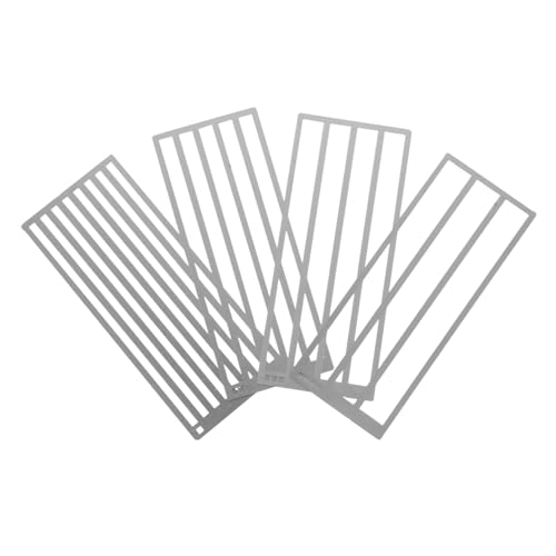 Sewroro 4 Stück Teiliges Diamond Art Painting Lineal aus Nano-beschichtetem Edelstahl Präzises Gitter für Exakte Bohrer-ausrichtung Staubfrei für DIY Diamantkunst und Detailgenaue von Sewroro