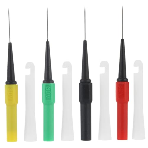 Sewroro 4 Stück Teiliges Draht Piercing Spitze Messsonden für Kfz Reparatur Zerstörungsfreie Isolationsdurchstiche Vielseitige Multimeter Prüfsonden für Tests von Sewroro