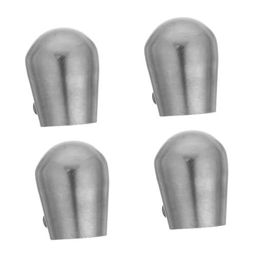 Sewroro 4 Stück Teiliges Edelstahl Handlauf Endkappen Ø Einfache Montage Schutzkappen für Treppengeländer Runde Handlauf Zubehör für Innenbereiche Erhöhte und Optik von Sewroro