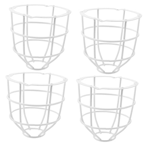 Sewroro 4 Stück Teiliges Edelstahl Lampenschirm Schutzrahmen Stabile Verschleißfeste Lampenschirmabdeckung für Werkstatt Tischlampen und Pendelleuchten Installieren Vielseitig Einsetzbar von Sewroro