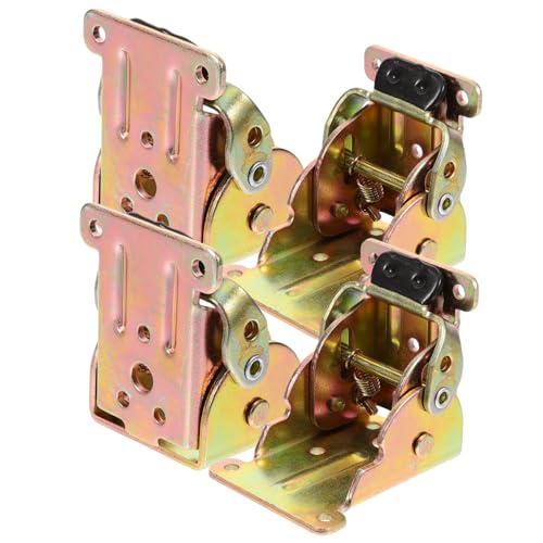 Sewroro 4 Stück Teiliges Klappscharnier mit Selbstarretierung Faltbare Klappwinkel für Tischbeine und Möbel Platzsparend Stabil und Vielseitig Verzinkte Oberfläche für DIY Möbel und von Sewroro