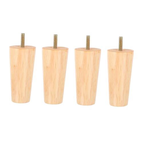 Sewroro 4 Stück Teiliges Massiver Holz Möbelfüße Stabile Konische Tischbeine aus Robustem Holz Langlebige Möbelbeine als Ersatz für Sofas Tische Schränke und Tv Möbel Einfach zu Montieren von Sewroro