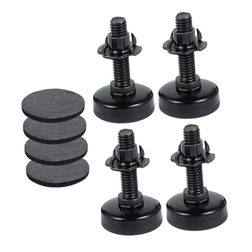 Sewroro 4 Stück Teiliges Möbel Nivellierset Verstellbare Schwerlaststützen aus Kohlenstoffstahl mit Mutter Gewinde für Tische Stühle Schränke und Sofas Matte Oberfläche Kratzfest und von Sewroro