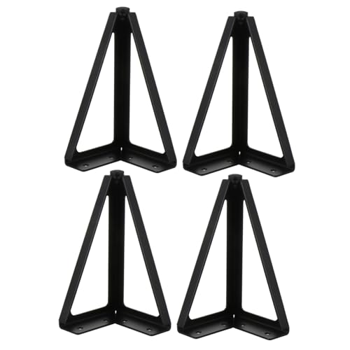 Sewroro 4 Stück Teiliges Möbelfüße aus Schwarzem Eisen Hohe Tv Schrank und Couchtischbeine Robuste Möbelbeine für Sofa Bett Schrank Feuchtigkeitsresistent und Einfach zu Montieren von Sewroro