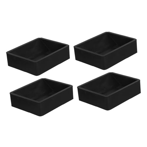 Sewroro 4 Stück Teiliges Möbelrad Stopperset aus Langlebigem Gummi Rutschfeste Caster Cups für Hartböden Passend für Sofas Betten Stühle Stabile Möbel Fußschutzunterlagen in Schwarz von Sewroro