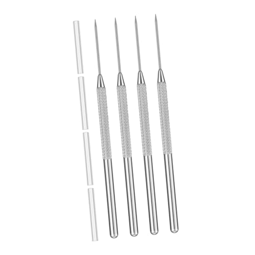 Sewroro 4 Stück Teiliges Set Detail Nadelwerkzeuge Aluminium für Töpferei und Polymer Tonmodellierung Vielseitige Sculpting Tools für Präzises Arbeiten und Kreative DIY Projekte von Sewroro