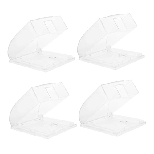Sewroro 4 Stück Teiliges Steckdosenschutz Transparent Spritzwassergeschützt Wetterfest Kindersicher Steckdosenabdeckung für Elektrische Wandsteckdosen Einfache Montage Wasserdichte von Sewroro