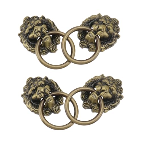 Sewroro 4 Stück Teiliges Vintage Löwenkopf Schrankknöpfe aus Zinklegierung Antike Möbelgriffe Langlebige Schubladengriffe mit Feiner Verarbeitung Korrosionsbeständig für Kommode und Sewroro 4 Stück Teiliges Vintage Löwenkopf Schrankknöpfe aus Zinklegierung Antike Möbelgriffe Langlebige Schubladengriffe mit Feiner Verarbeitung Korrosionsbeständig für Kommode und von Sewroro