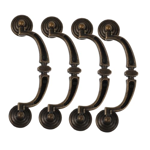 Sewroro 4 Stück Teiliges Vintage Schrankgriff aus Bronze Metall Robuste Möbelgriffe Küchenschrank Türgriffe Langlebige Schubladengriffe für Küche und Bad von Sewroro
