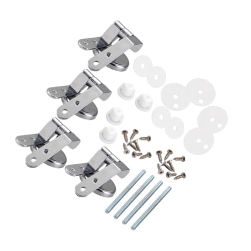 Sewroro 4 Stück Teiliges Wc Sitz Scharniere aus Zinklegierung Ersatzteile für Toilettendeckel Robuste Befestigungsschrauben Stabile und Einfache Montage für Spültoiletten Sewroro 4 Stück Teiliges Wc Sitz Scharniere aus Zinklegierung Ersatzteile für Toilettendeckel Robuste Befestigungsschrauben Stabile und Einfache Montage für Spültoiletten von Sewroro