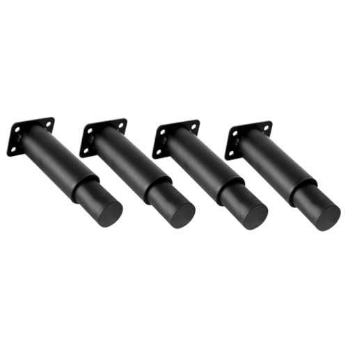 Sewroro 4 Stück Verstellbare Metallmöbelfüße Stabile Sofabeine und Schrankbeine Robuste Ersatzstützfüße für Couch Tv Schrank Stuhl und Couchtisch Schwarz von Sewroro