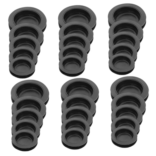 Sewroro 40 Stück Teiliges Runde Gummistopfen Piggy Bank Stopper Ersatz für Sparbüchsen Bodenverschluss Verschiedene Robust Langlebig Schwarz für Sparbüchsen von Sewroro