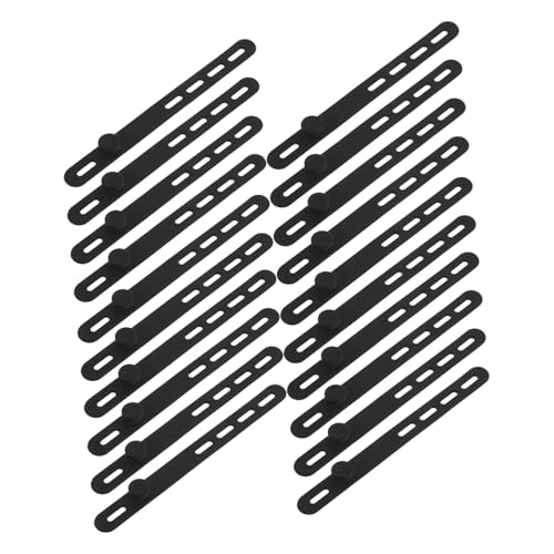 Sewroro 40 Stück Wiederverwendbare Silikon-kabelbinder mit Verschlussschnalle Elastische Waschbare Kabelbänder Verstellbare Kabel-organizer für Ladekabel Datenkabel und Stromkabel Schwarz von Sewroro