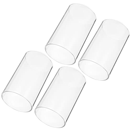 Sewroro 4Pcs Clear Glass Chimney Kerzenhalter Offen Geöffnet Borosilikat Glasskerlehre Zylinder Kerzenröhrchen Schatten Windschutz für Säulenkerzen 6X15 cm Sewroro 4Pcs Clear Glass Chimney Kerzenhalter Offen Geöffnet Borosilikat Glasskerlehre Zylinder Kerzenröhrchen Schatten Windschutz für Säulenkerzen 6X15 cm von Sewroro