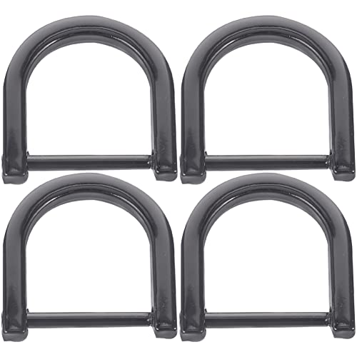 Sewroro 4Pcs Metall D Ringe Tiny D-Ringe Häppchenschrauben Ringe Halbkreisförmige D Ringe U Form D Ringe Für Schlüsselhalter Reißverschlusszahnbaus Ründer-Ersatz von Sewroro