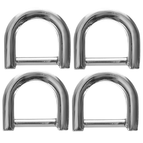 Sewroro 4Pcs Metall D Ringe Tiny D-Ringe Häppchenschrauben Ringe Halbkreisförmige D Ringe U Form D Ringe Für Schlüsselhalter Reißverschlusszahnbaus Ründer-Ersatz von Sewroro