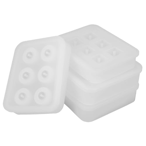 Sewroro 4stücke Silikonform Für Harzperlen Quadratische Und Kugelförmige Anhängergussformen Mit Integrierten Löchern Für Schmuckherstellung Und DIY-projekte Langlebiges Und Flexibles von Sewroro