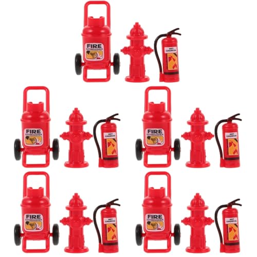 Sewroro 5 Sets Mini Feuerlöscher Kunststoff Feuerhydranten Mini Hausschmuck DIY Mini Deko Werkzeuge Kleines Hydranten Mini Dekoration Miniaturen Spielzeug Feuerlöscher von Sewroro