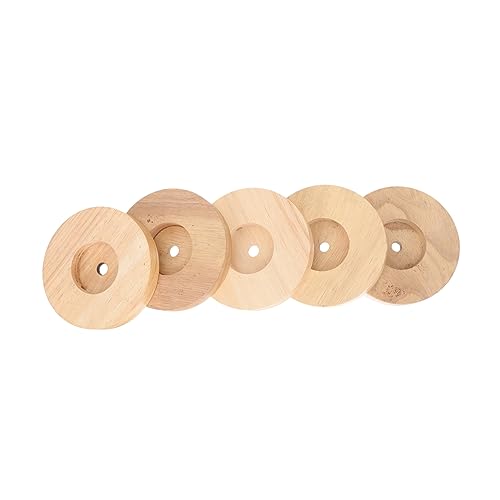 Sewroro 5 Stück Runder Lampensockel Holz Teiliges für Tischlampen und Dekorative Beleuchtung Leicht und Tragbar für Schlafzimmer und Hochwertige Verarbeitung von Sewroro