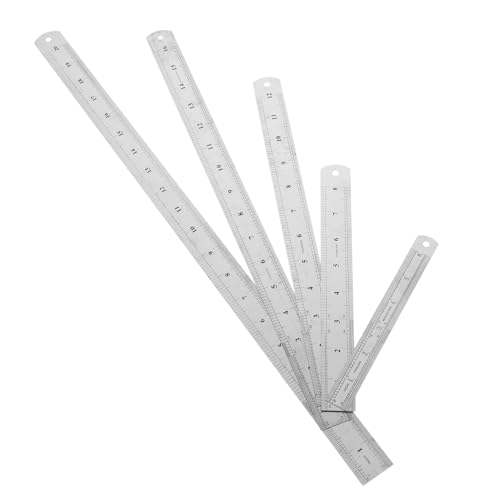 Sewroro 5 Stück Teiliges Edelstahl lineal Set Doppelseitig mit Metrischer und Imperialer Einteilung Präzises Robustes Messwerkzeug für Schule Büro und Professionelle Anwendungen Rostfrei Sewroro 5 Stück Teiliges Edelstahl lineal Set Doppelseitig mit Metrischer und Imperialer Einteilung Präzises Robustes Messwerkzeug für Schule Büro und Professionelle Anwendungen Rostfrei von Sewroro
