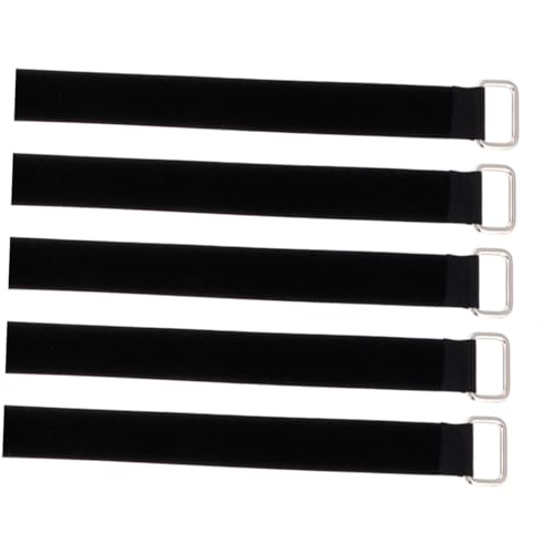 Sewroro 5 Stück Teiliges Iron Buckle Aufbewahrungsriemen Breit Selbstklebende Verstellbare Nylon Gurtbänder für Kabelorganisation und Packen von Sewroro