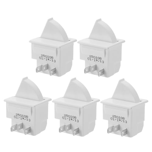 Sewroro 5 Stück Teiliges Kühlschrank Türkontrollschalter Momentaner Lichtschalter für Gefrierschrank Langlebig Einfache Installation Zuverlässige Innenbeleuchtung für Kühl Gefrierschränke von Sewroro