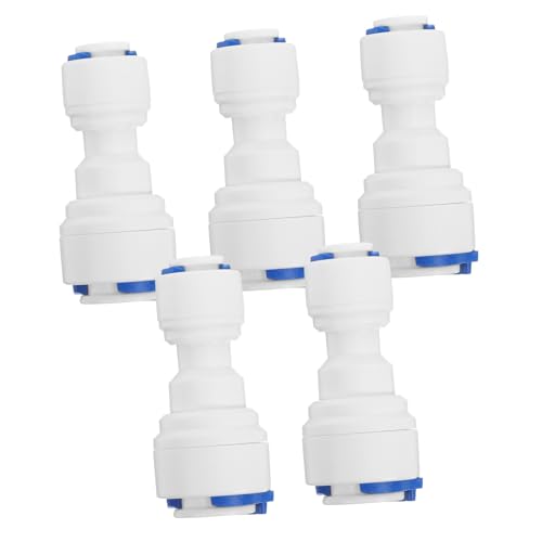 Sewroro 5 Stück Teiliges Schnellanschluss Wasserfilter Adapter bis Gerade Rohrverbinder für Umkehrosmose und Trinkwassersysteme von Sewroro