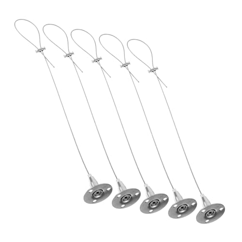Sewroro 5 Stück Teiliges Seilaufhängungssystem mit Rutsch Haken für Bilder Vorhänge und Dekoration Verstellbare Einfache Installation für Wände und Decken Sewroro 5 Stück Teiliges Seilaufhängungssystem mit Rutsch Haken für Bilder Vorhänge und Dekoration Verstellbare Einfache Installation für Wände und Decken von Sewroro