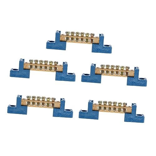 Sewroro 5 Stück Terminal Bus Bar Positionen Messing Schraubklemmen Anschlussblock für Verteilungskästen Geeignet für Autos Boote und Industrielle Anwendungen von Sewroro