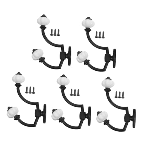 Sewroro 5 Stück Vintage Kleiderhaken aus Zinklegierung Doppelzinken Garderobenhaken Retro Wandhaken für Badezimmer Schlafzimmer Robuste Halterung für Mäntel Handtücher Hüte von Sewroro
