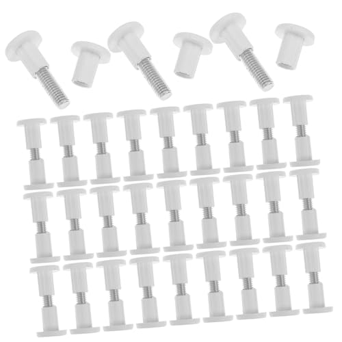 Sewroro 50 Stück Teiliges Möbelverbindungs Langlebige Schrauben und Muttern Möbelplatten Fastener für Stabile Holzplattenmontage Geeignet für DIY und Professionelle Möbelbauer von Sewroro