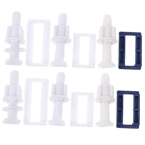 Sewroro 6 Sätze Toilettensitz Schrauben aus Stabilem Kunststoff Langlebige Wc Sitz Befestigungen Ersatzteile für Klodeckel Einfache Montage Verschiedene Zufällige Farbe Zufällige Farbe von Sewroro