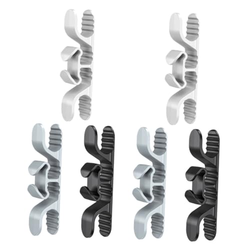 Sewroro 6 Stck Teiliges Selbstklebender Kabelhalter für Küchengeräte Praktischer und Vielseitiger Kabelorganizer in Weiß und Schwarz Installieren zur Kabelaufbewahrung und Entwirrung von Sewroro