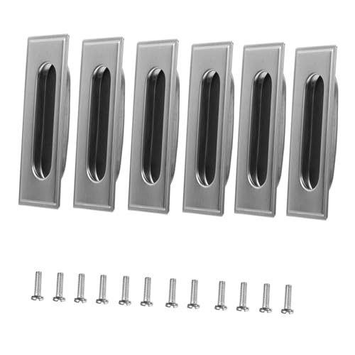 Sewroro 6 Stück Eingebaute Unsichtbare Edelstahl Schrankgriffe für Küchenschränke und Kommoden Langlebig Ergonomisch Moderne Griffmulde für Einfache Bedienung und Stilvolles Design von Sewroro